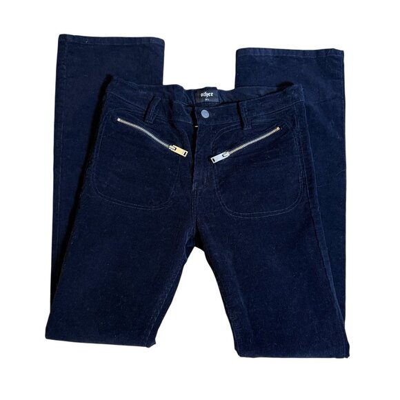 New Other UK Black Flared “Mckagan” Zip Pants 30/33 - Picture 2 of 6